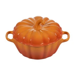 Le Creuset Pumpkin Mini Cocotte 12 Le Creuset Pumpkin Mini Cocotte -Le Creuset Store 230733 LCP X3046