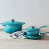 Le Creuset Signature Enameled Cast Iron 5-Piece Cookware Set 1 Le Creuset Signature Enameled Cast Iron 5-Piece Cookware Set -Le Creuset Store 5pc set caribbean g1