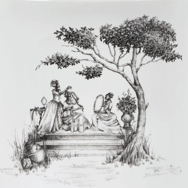 Le Creuset Harlem Toile De Jouy Mug - Ladies In Waiting 4 Le Creuset Harlem Toile De Jouy Mug - Ladies In Waiting - Image 2