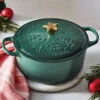 Le Creuset Noël Collection Holiday Tree Round Dutch Oven 2 Le Creuset Noël Collection Holiday Tree Round Dutch Oven -Le Creuset Store NoelChristmasTreeRDO1 1