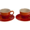 Le Creuset Cappuccino Cups And Saucers, Set Of 2 2 Le Creuset Cappuccino Cups And Saucers, Set Of 2 -Le Creuset Store PG8000 052