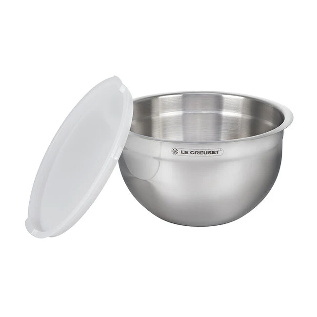 Le Creuset Stainless Steel Mixing Bowls With Lids, Set Of 3 11 Le Creuset Stainless Steel Mixing Bowls With Lids, Set Of 3 - Image 9