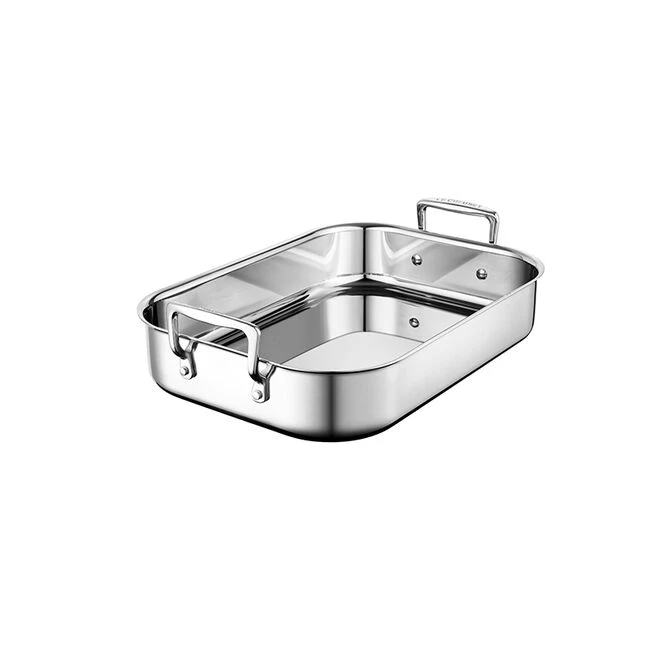 Le Creuset Stainless Steel Roasting Pan With Nonstick Rack 6 Le Creuset Stainless Steel Roasting Pan With Nonstick Rack - Image 4