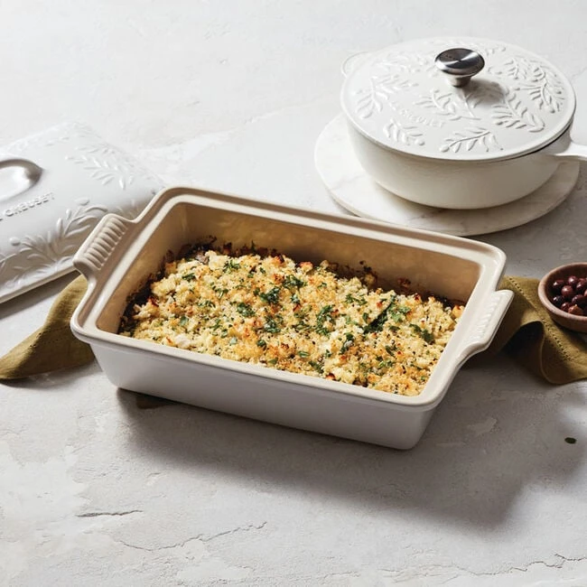Le Creuset Olive Branch Collection Heritage Rectangular Casserole 12 Le Creuset Olive Branch Collection Heritage Rectangular Casserole - Image 10