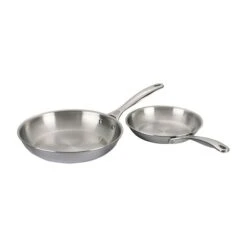 Le Creuset Signature Stainless Steel 2-Piece Fry Pan Set 8 Le Creuset Signature Stainless Steel 2-Piece Fry Pan Set -Le Creuset Store SSP14202 2