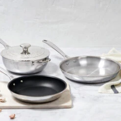 Le Creuset Signature Stainless Steel 4-Piece Cookware Set