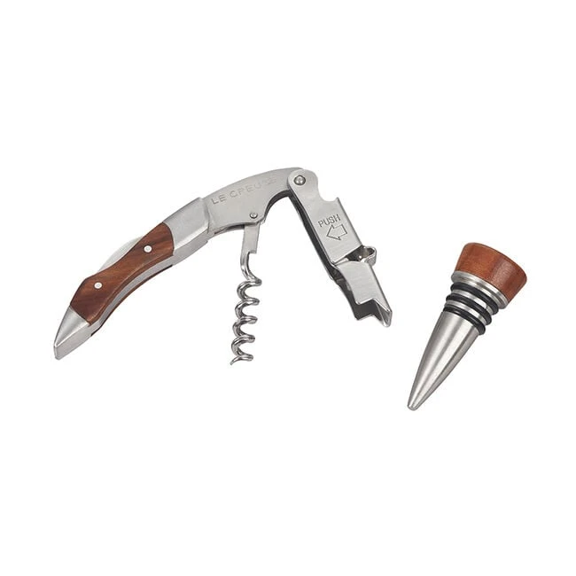 Le Creuset Rosewood Waiter’s Friend And Stopper Gift Set 3 Le Creuset Rosewood Waiter’s Friend And Stopper Gift Set