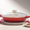 Le Creuset Traditional Braiser With Glass Lid 2 Le Creuset Traditional Braiser With Glass Lid -Le Creuset Store bf braiser1