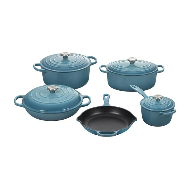 Le Creuset Signature Enameled Cast Iron 9-Piece Cookware Set 5 Le Creuset Signature Enameled Cast Iron 9-Piece Cookware Set - Image 3