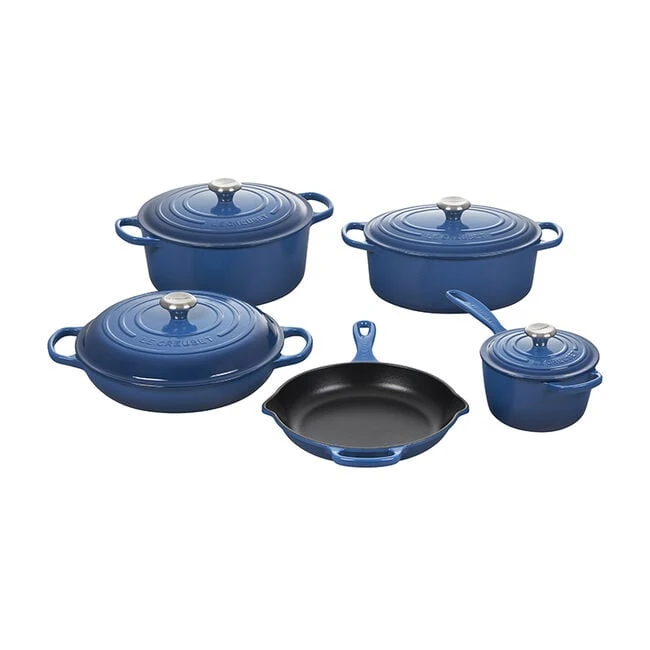 Le Creuset Signature Enameled Cast Iron 9-Piece Cookware Set 4 Le Creuset Signature Enameled Cast Iron 9-Piece Cookware Set - Image 2