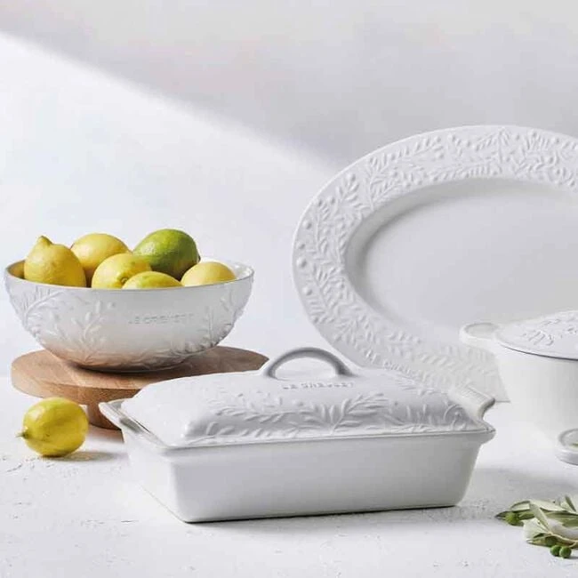 Le Creuset Olive Branch Collection Heritage Rectangular Casserole 8 Le Creuset Olive Branch Collection Heritage Rectangular Casserole - Image 6