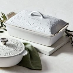 Le Creuset Olive Branch Collection Heritage Rectangular Casserole 20 Le Creuset Olive Branch Collection Heritage Rectangular Casserole -Le Creuset Store olive branch g11