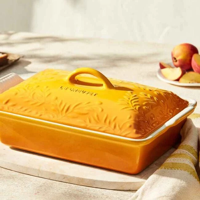 Le Creuset Olive Branch Collection Heritage Rectangular Casserole 3 Le Creuset Olive Branch Collection Heritage Rectangular Casserole