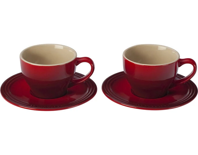 Le Creuset Cappuccino Cups And Saucers, Set Of 2 4 Le Creuset Cappuccino Cups And Saucers, Set Of 2 - Image 3