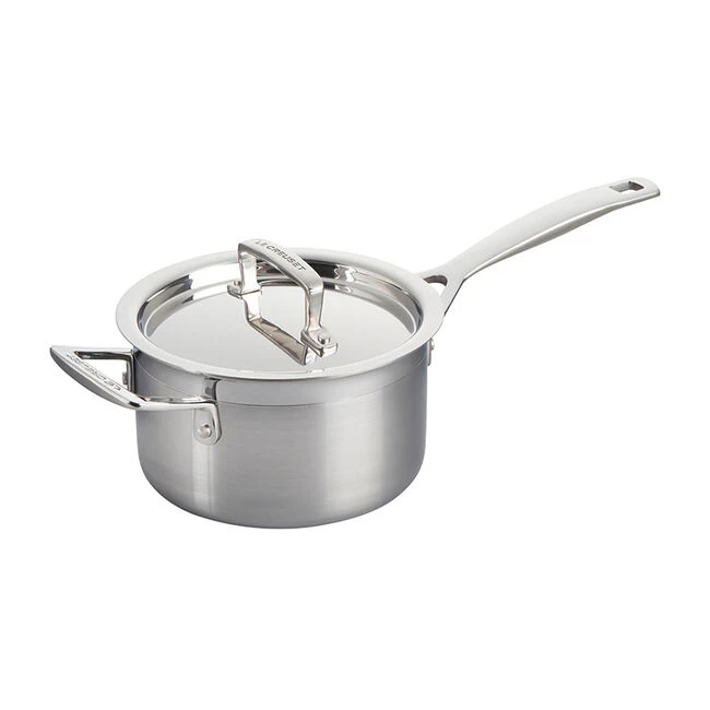 Le Creuset Classic Stainless Steel Saucepan With Lid 3 Le Creuset Classic Stainless Steel Saucepan With Lid